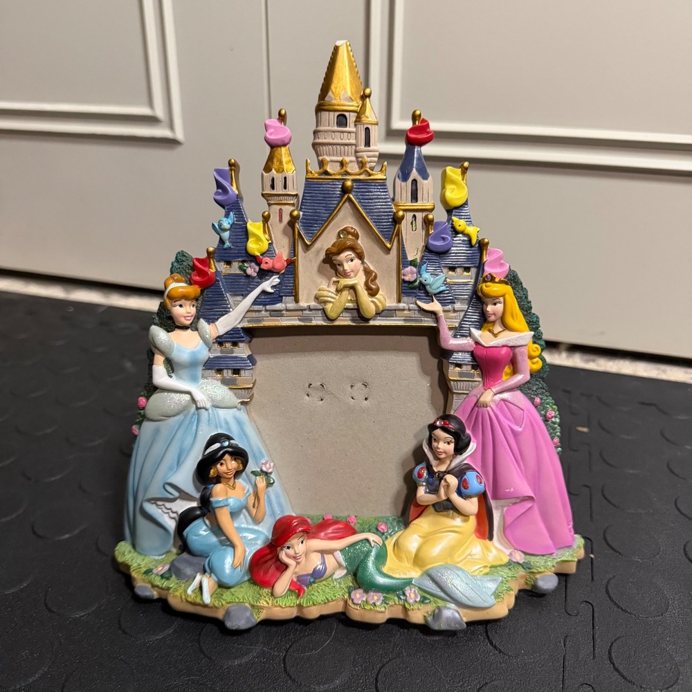 Disney Parks Princess Castle Picture Frame Cinderella Belle Ariel Snow White